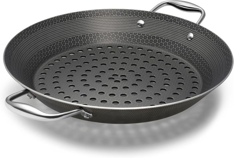 HexClad Hybrid Nonstick BBQ Grill Pan, Dishwasher-Friendly, BBQ and Oven-Safe Up to 900°F - Image 1